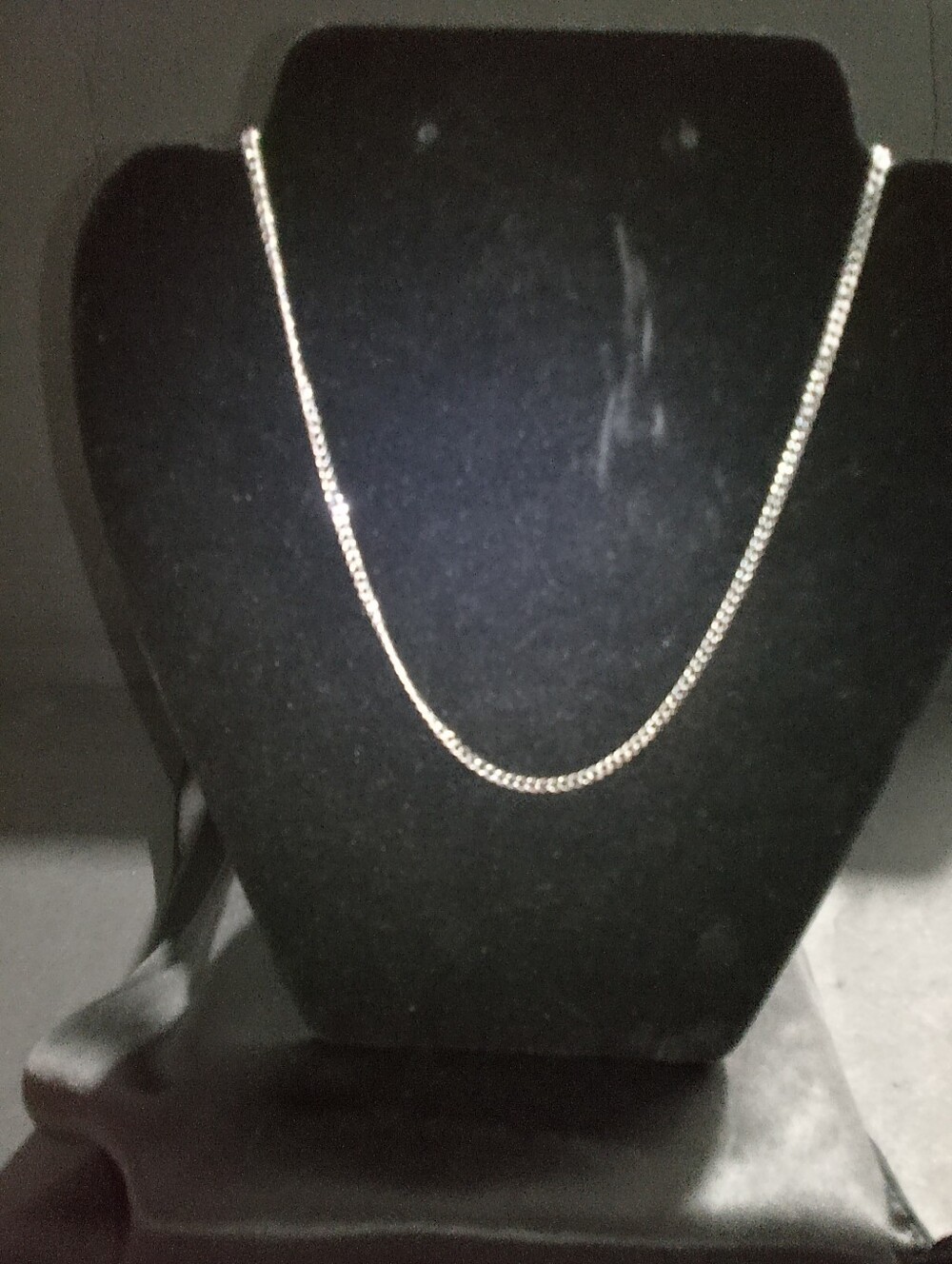 White Gold Filled Chain Necklace "17-inch."